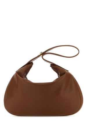 VALENTINO GARAVANI Large Brown Leather Go-Hobo Handbag