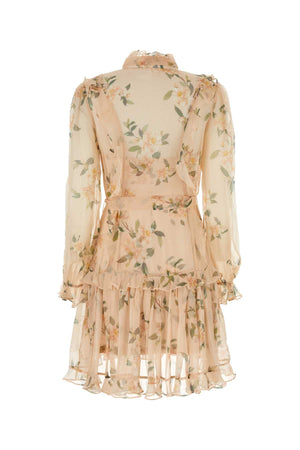 ZIMMERMANN Floral Printed Silk Mini Dress