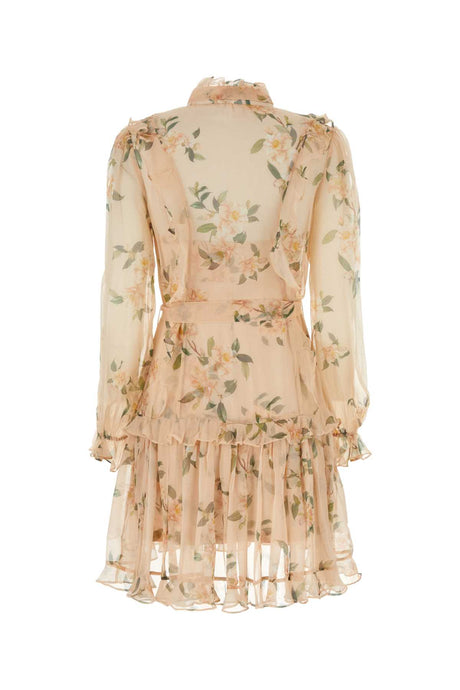 ZIMMERMANN Floral Printed Silk Mini Dress