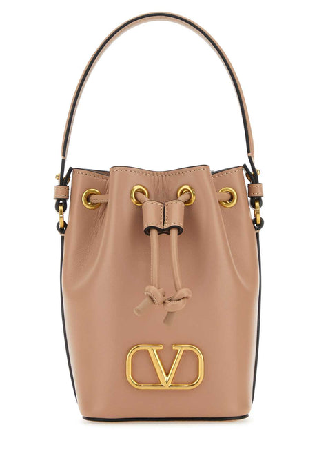 VALENTINO GARAVANI Mini Nappa Leather VLogo Signature Bucket Handbag