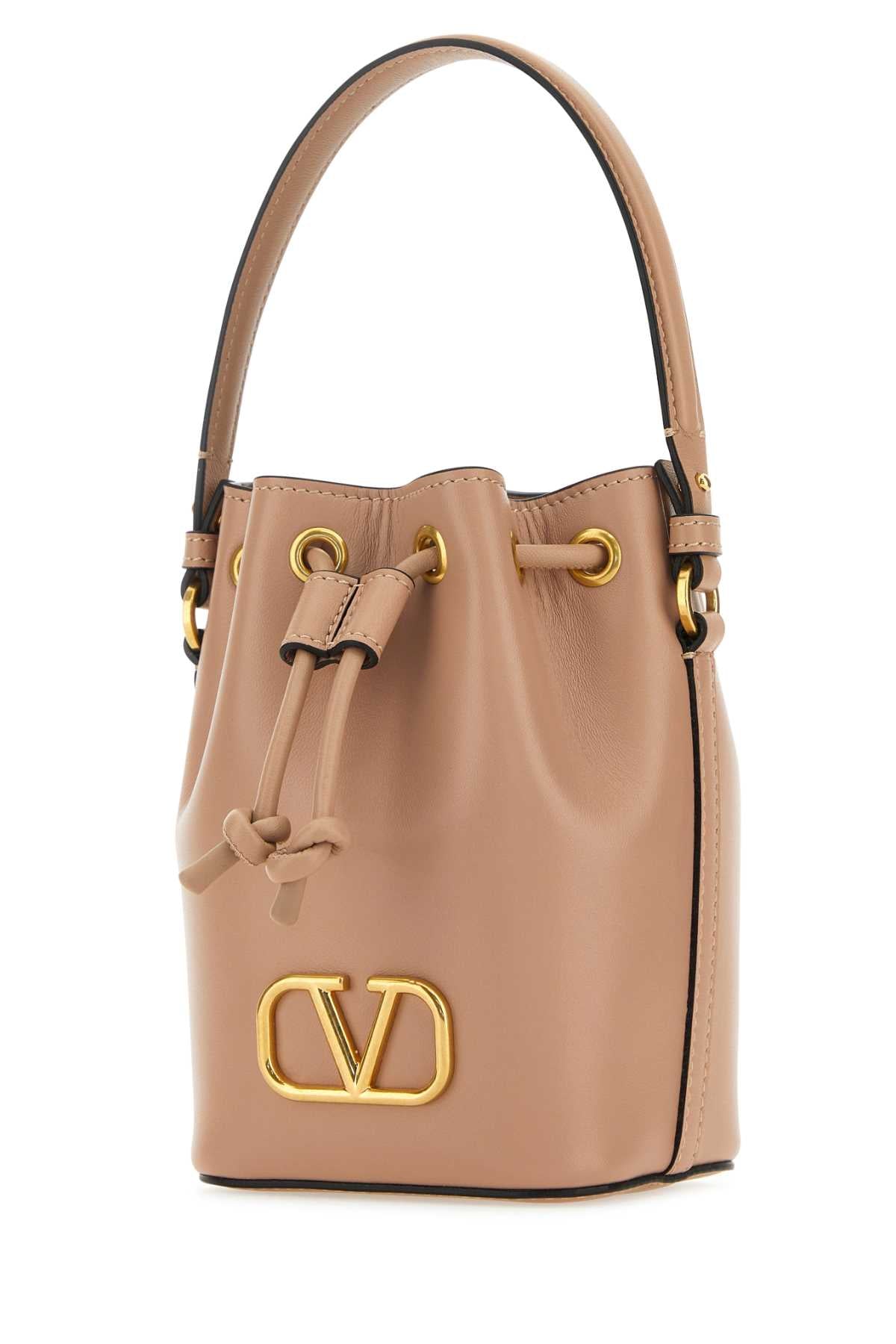 VALENTINO GARAVANI Mini Nappa Leather VLogo Signature Bucket Handbag