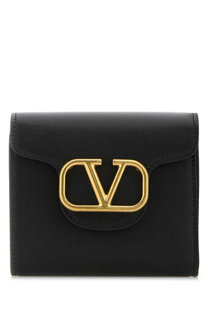 VALENTINO GARAVANI Mini Black Leather Wallet