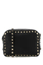 VALENTINO GARAVANI Mini Rockstud Black Leather Crossbody Handbag