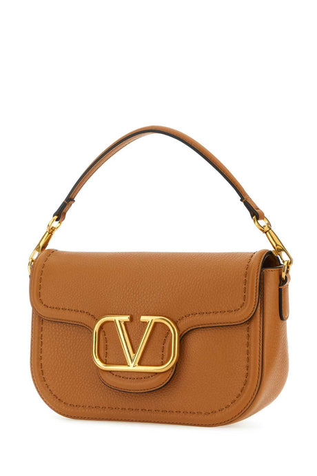 VALENTINO GARAVANI Camel Leather Alltime Mini Shoulder Handbag