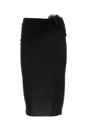 MAGDA BUTRYM Elegant Black Silk Mini Skirt