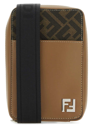 FENDI Mini Fabric and Leather Crossbody Handbag