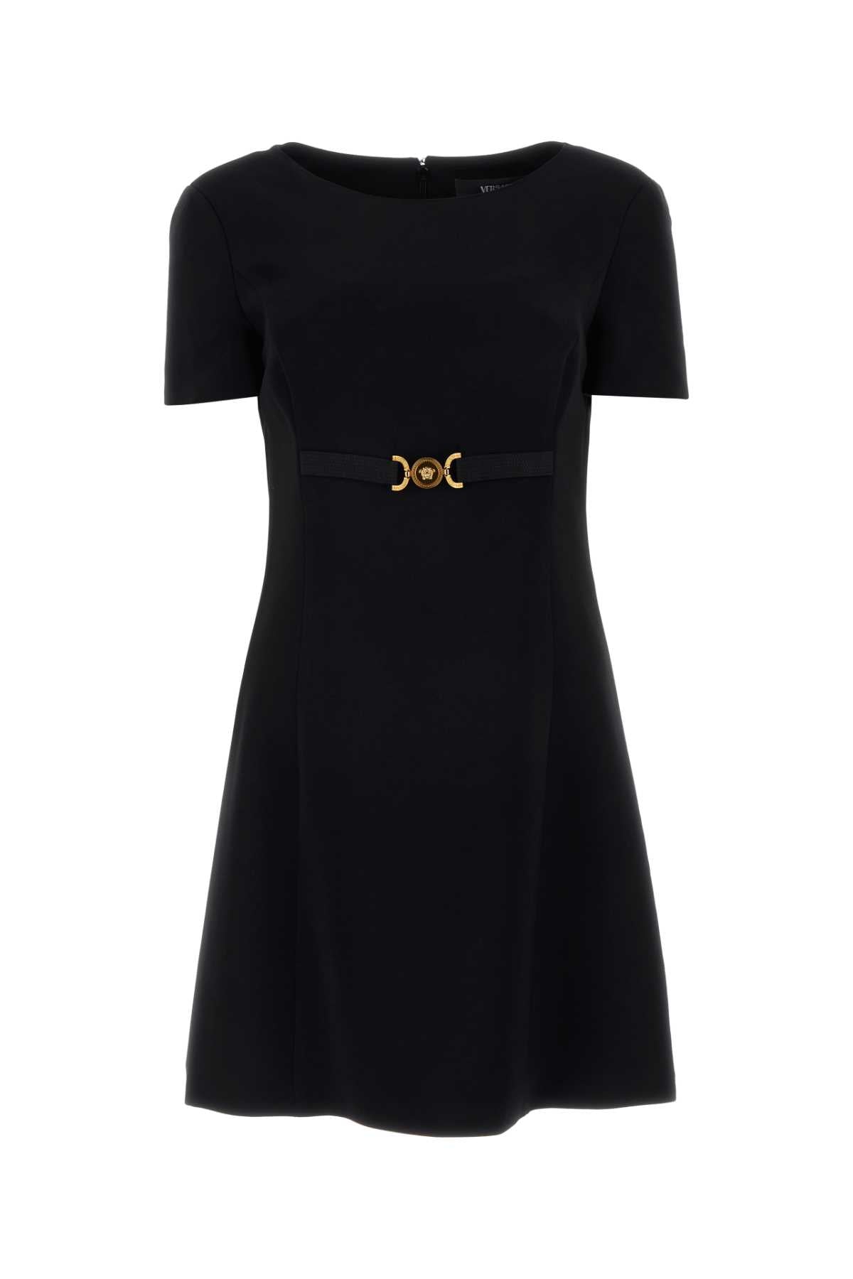 VERSACE Elegant Black Stretch Mini Dress for Women