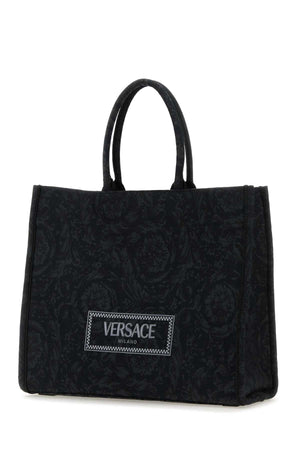 VERSACE Embroidered Athena Big Handbag - 44cm x 35cm x 17cm