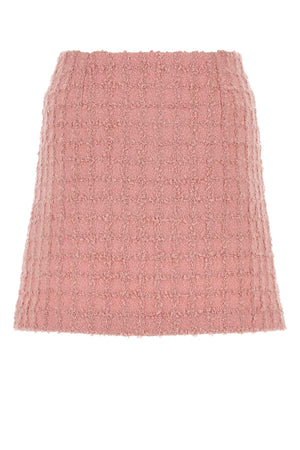 VERSACE Chic Pink Boucle Loop Mini Skirt