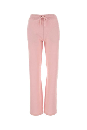 VERSACE Flared Leg Pant in Pink Wool Blend for Women