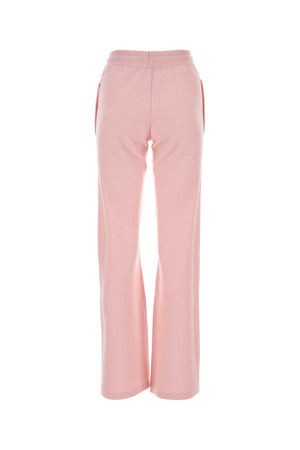 VERSACE Flared Leg Pant in Pink Wool Blend for Women