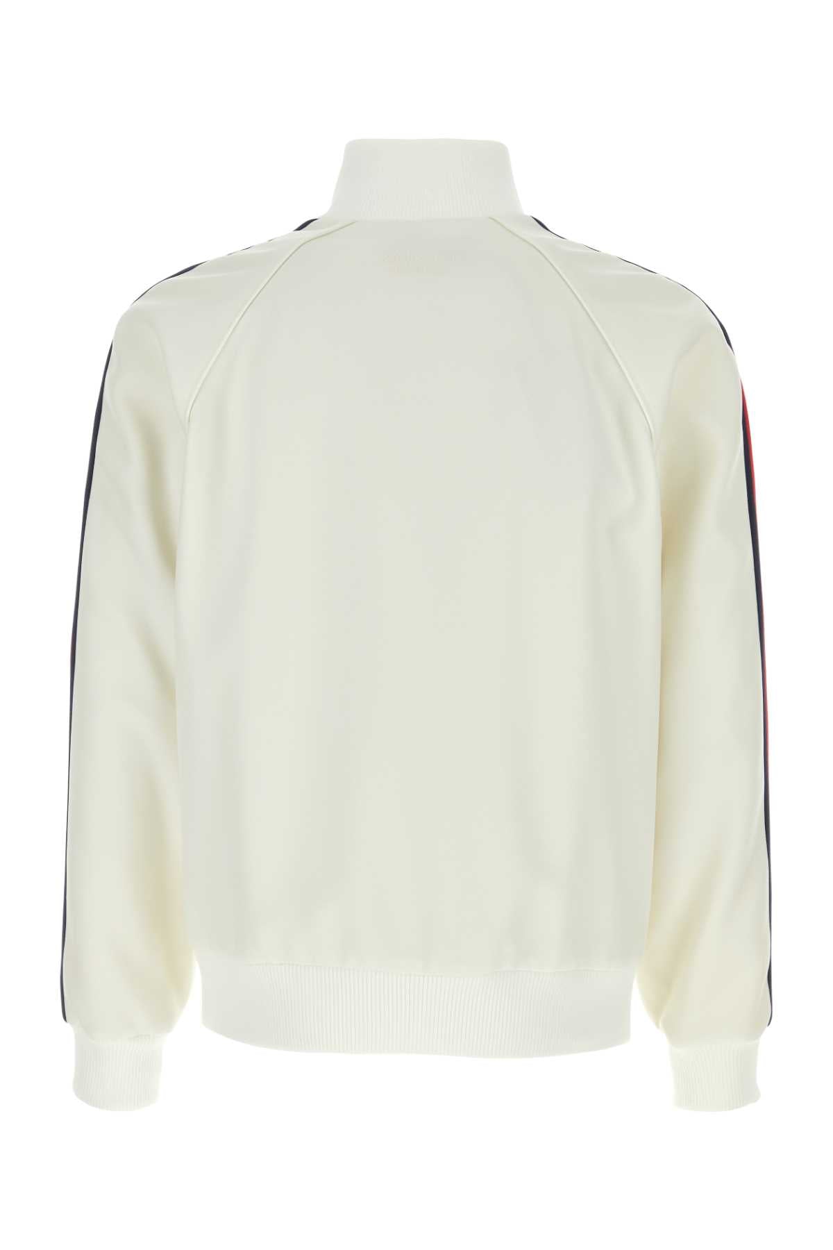 GUCCI White Drill Bomber Jacket for Men