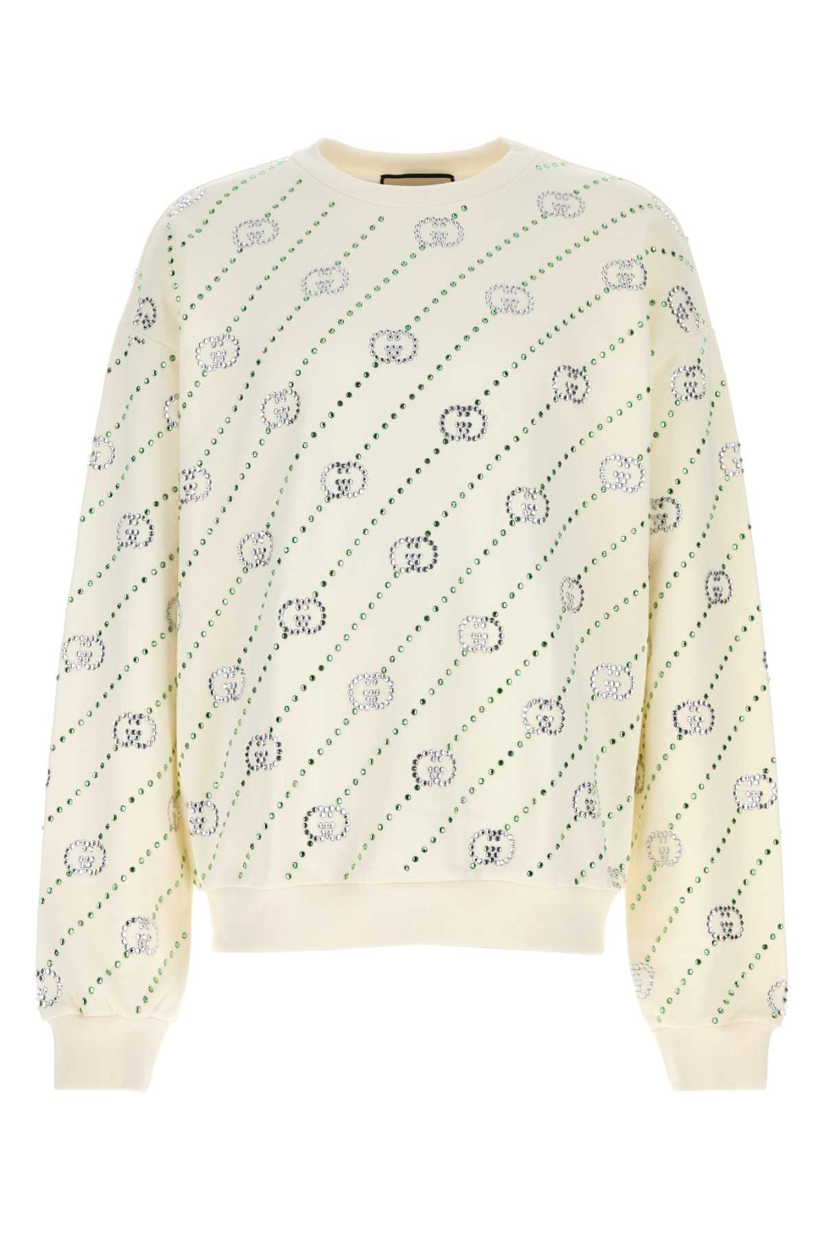 GUCCI Embellished Cotton Sweatshirt for Men