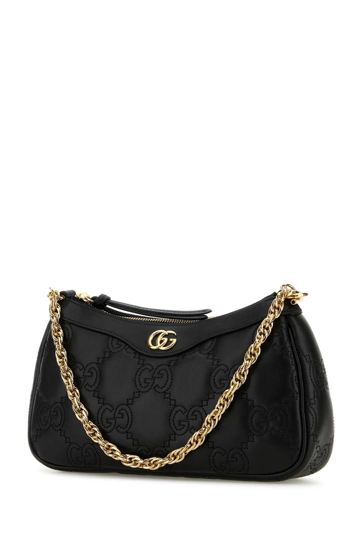 GUCCI Mini Black Leather Lion Handbag