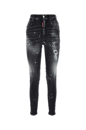 DSQUARED Black Stretch Denim Twiggy Jeans for Women