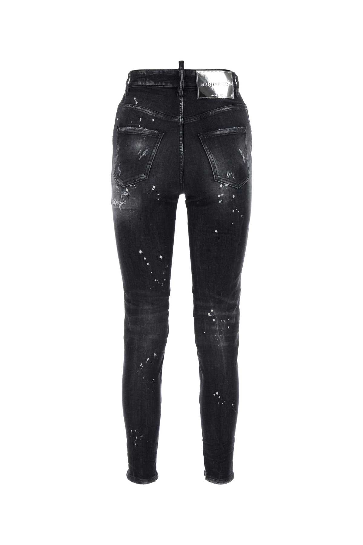 DSQUARED Black Stretch Denim Twiggy Jeans for Women