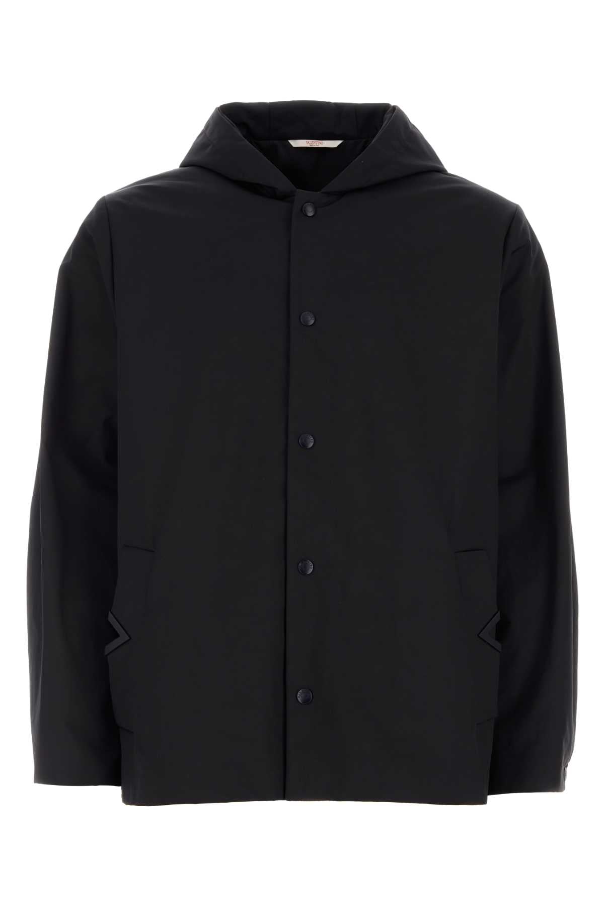 VALENTINO GARAVANI Contemporary Black Stretch Polyester Jacket for Men