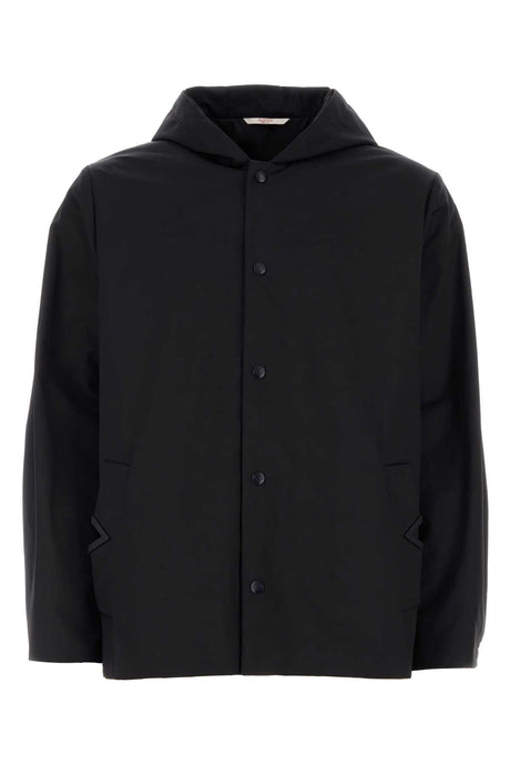 VALENTINO GARAVANI Contemporary Black Stretch Polyester Jacket for Men