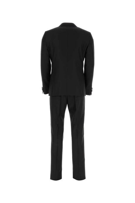 VALENTINO GARAVANI Sophisticated Black Wool Suit for Contemporary Men