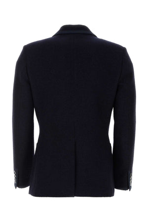 VALENTINO GARAVANI Sleek Midnight Blue Wool Blend Blazer for Men