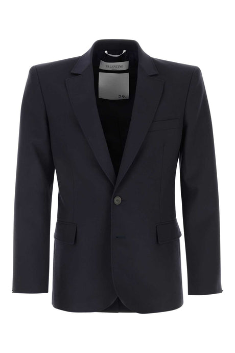 VALENTINO GARAVANI Midnight Blue Wool Blazer for Men