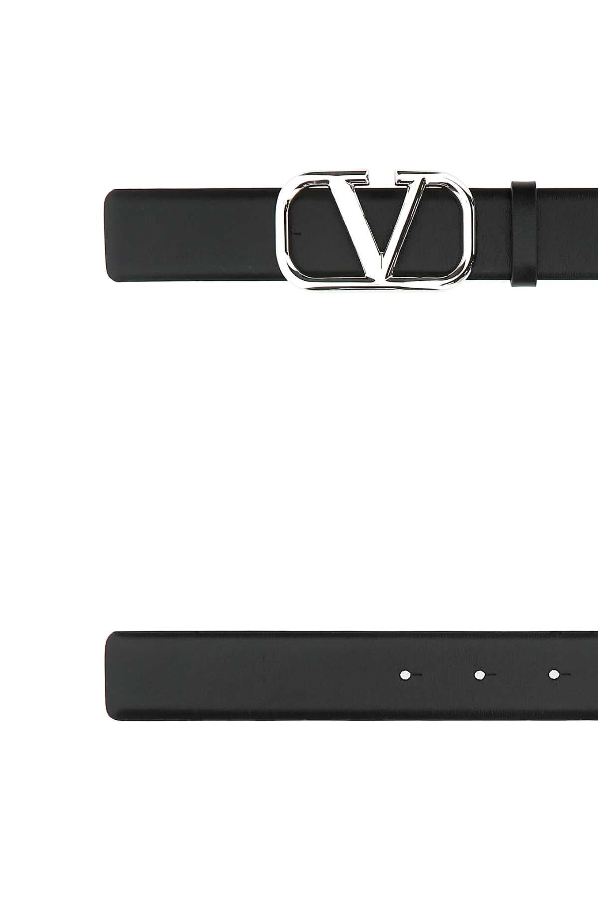 VALENTINO GARAVANI Sleek Leather VLogo Belt - 3 cm Height