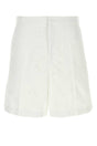 VALENTINO GARAVANI Classic White Bermuda Shorts for Men