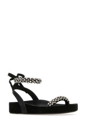 ISABEL MARANT Elegant Black Leather Sandals