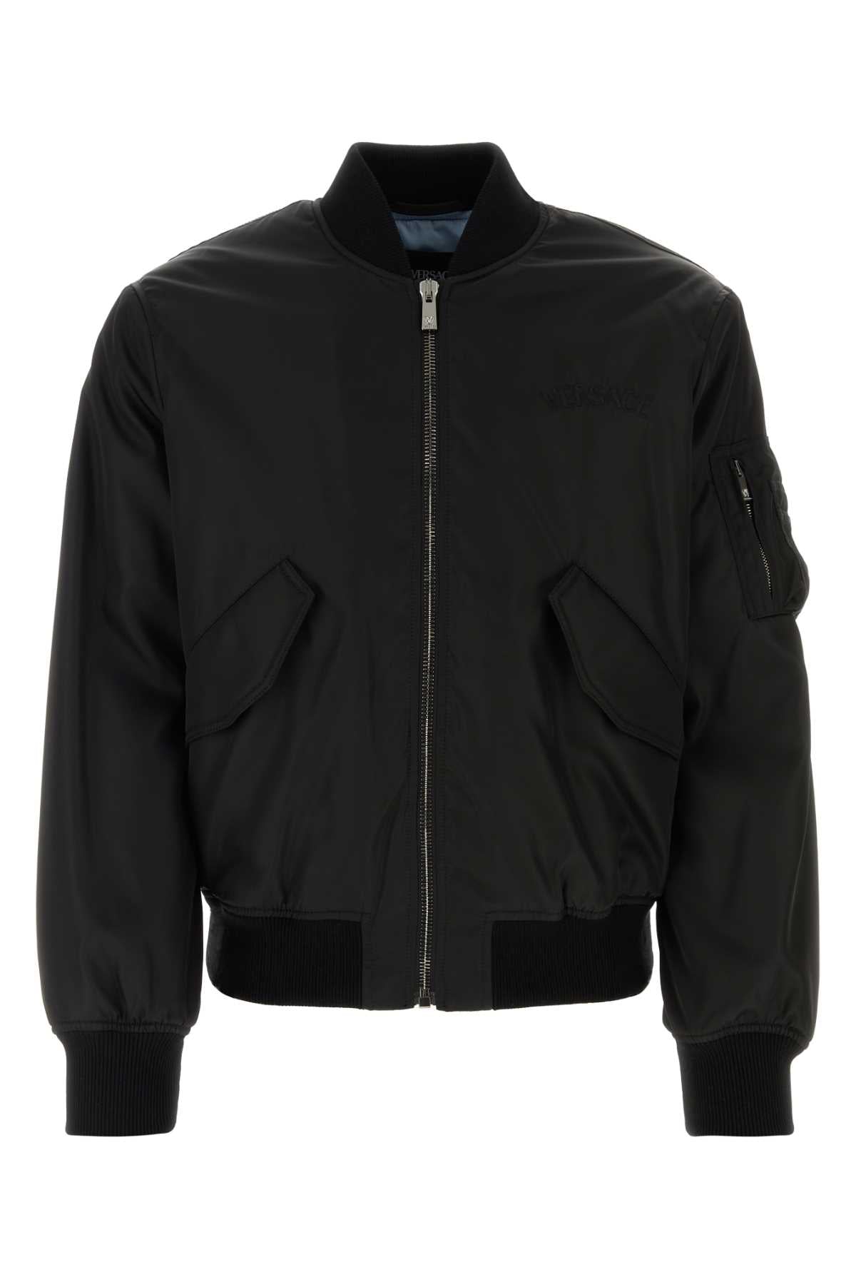 VERSACE Padded Nylon Bomber Jacket for Men