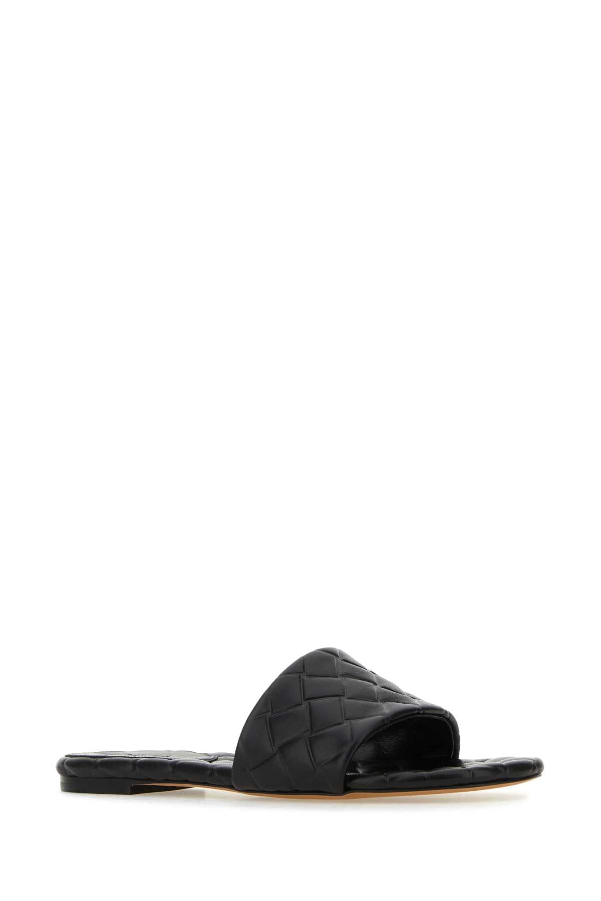 BOTTEGA VENETA Chic Black Leather Amy Slippers