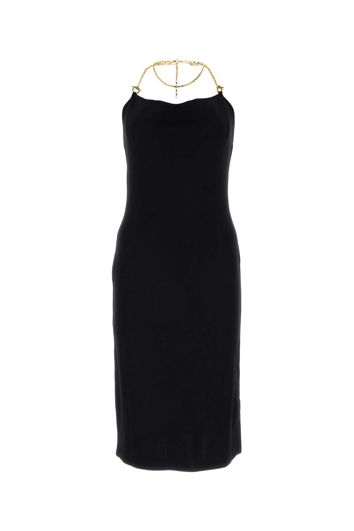 BOTTEGA VENETA Chic Black Viscose Blend Dress