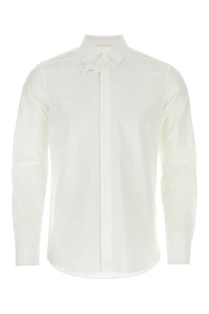 VALENTINO GARAVANI Classic Tailored White Popeline Shirt for Men