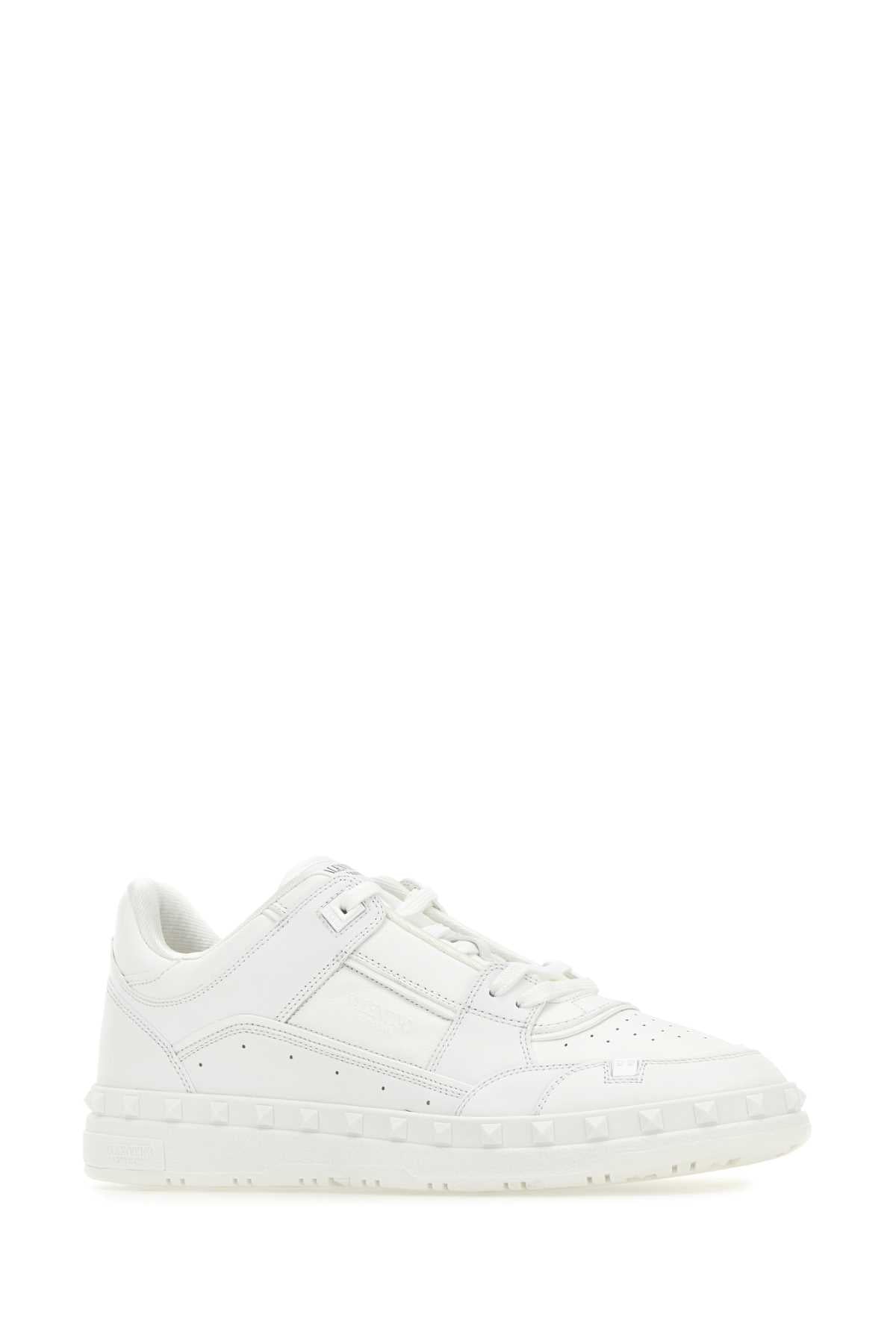 VALENTINO GARAVANI Classic White Leather Freedots Sneaker