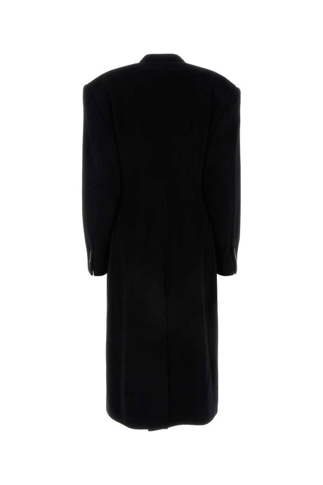 BALENCIAGA Oversized Cinched Jacket in Black Cashmere Blend