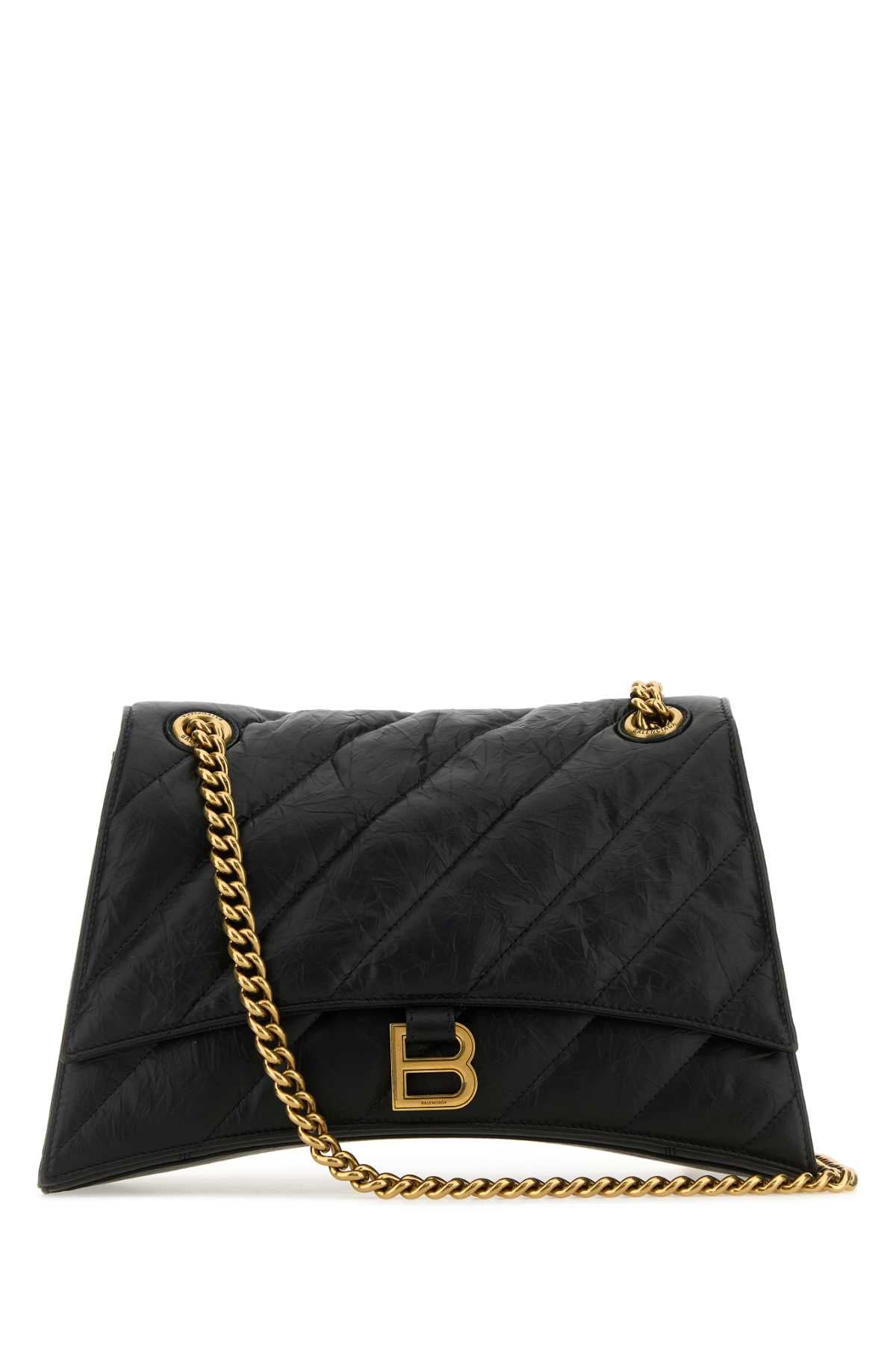 BALENCIAGA Crush M Mini Leather Shoulder Handbag