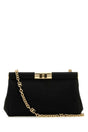 DOLCE & GABBANA Elegant Black Satin Mini Clutch Bag