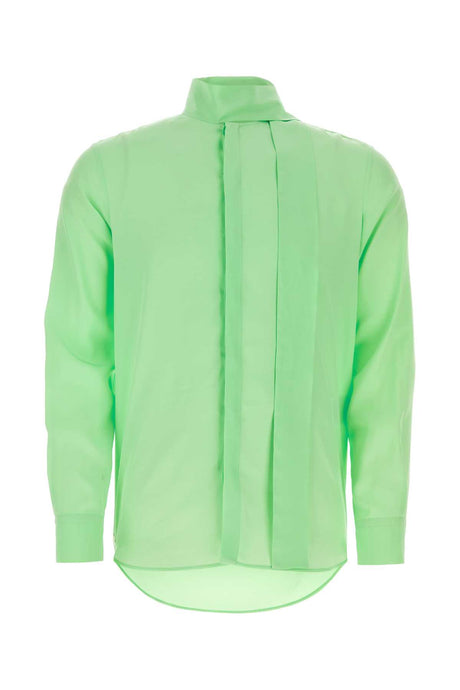 VALENTINO GARAVANI Silk Shirt in Fluo Green for Men