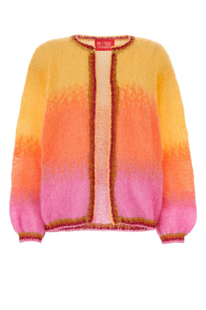 ROSE CARMINE Multicolor Mohair Blend Mini Cardigan