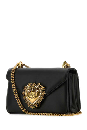 DOLCE & GABBANA Mini Black Nappa Leather Devotion Shoulder Handbag