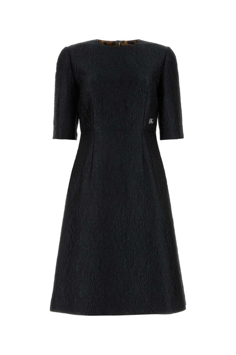 DOLCE & GABBANA Elegant Black Jacquard Dress for Women