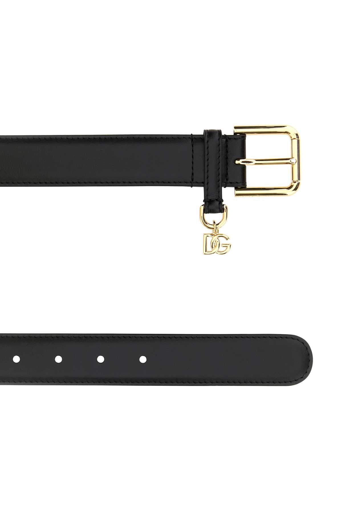 DOLCE & GABBANA Elegant Leather Belt - 3 cm Height