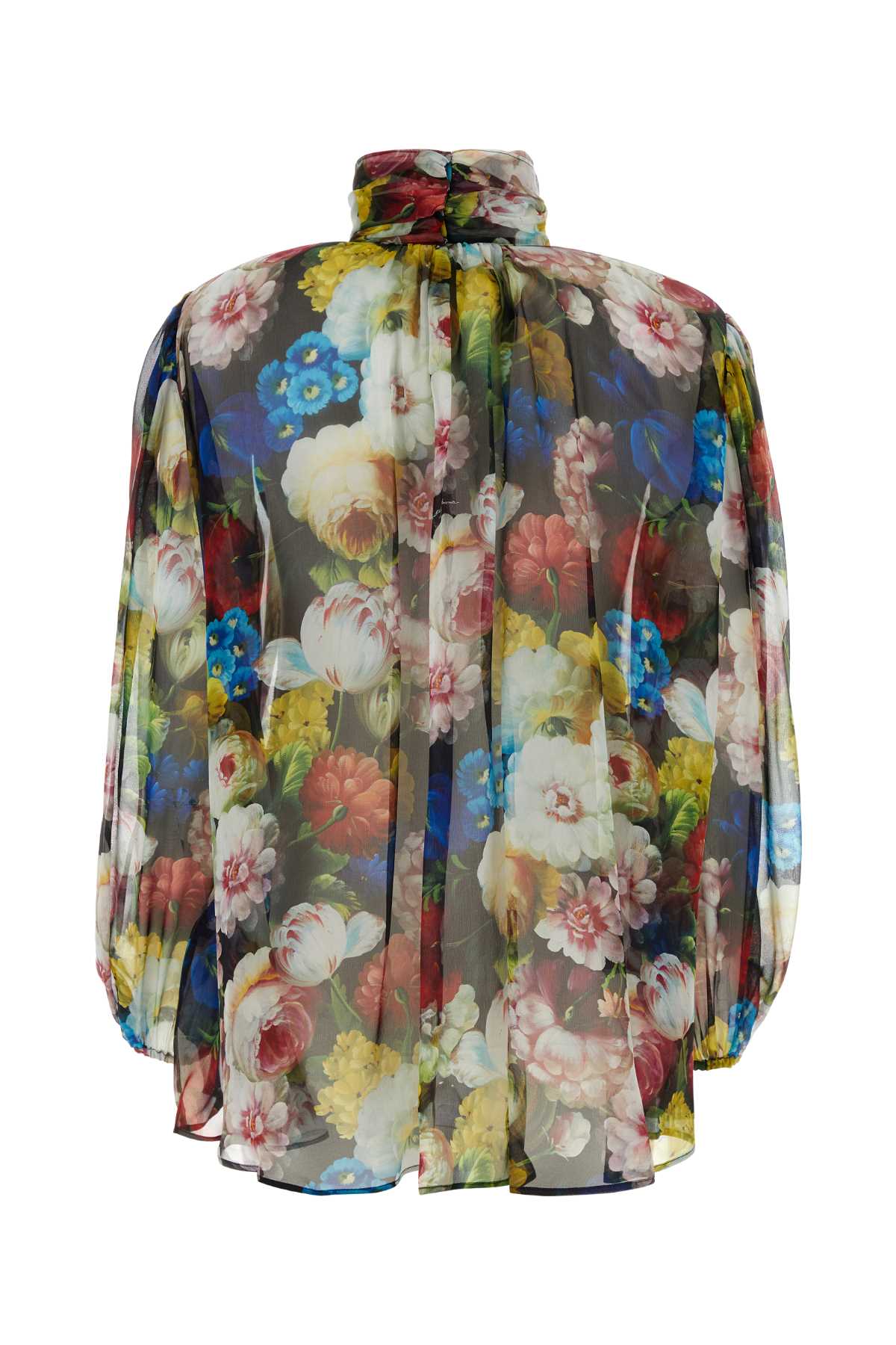 DOLCE & GABBANA Floral Print Silk Blouse