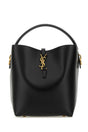 SAINT LAURENT Mini Black Leather Bucket Handbag