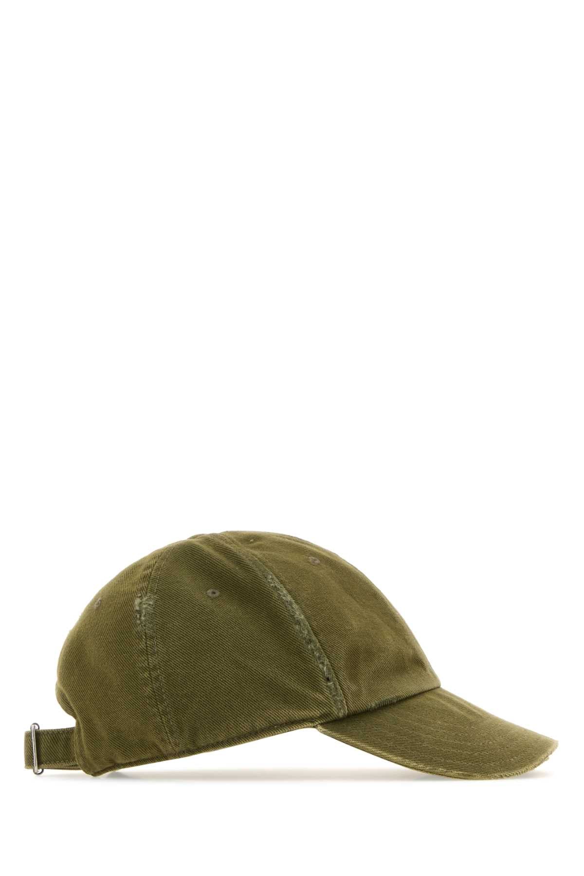 SAINT LAURENT Chic Army Green Cotton Baseball Cap for Women