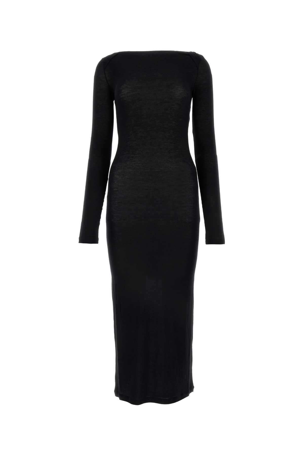 SAINT LAURENT Effortless Black Viscose Blend Dress