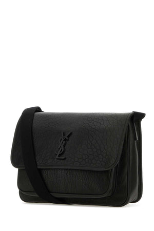 SAINT LAURENT Mini Black Leather Crossbody Handbag