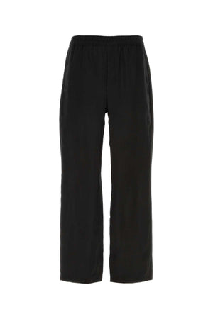 SAINT LAURENT Elegant Black Twill Pajama Pants