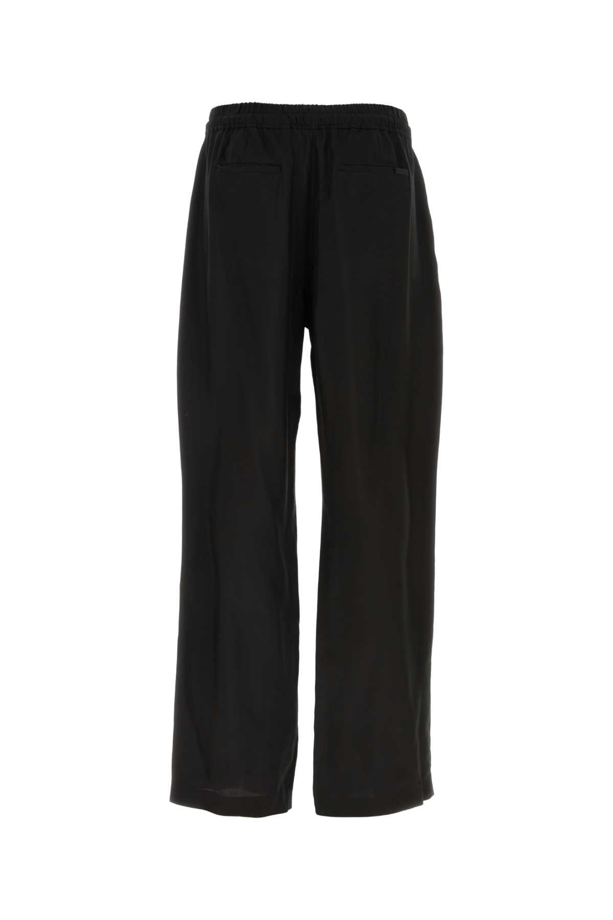 SAINT LAURENT Elegant Black Twill Pajama Pants