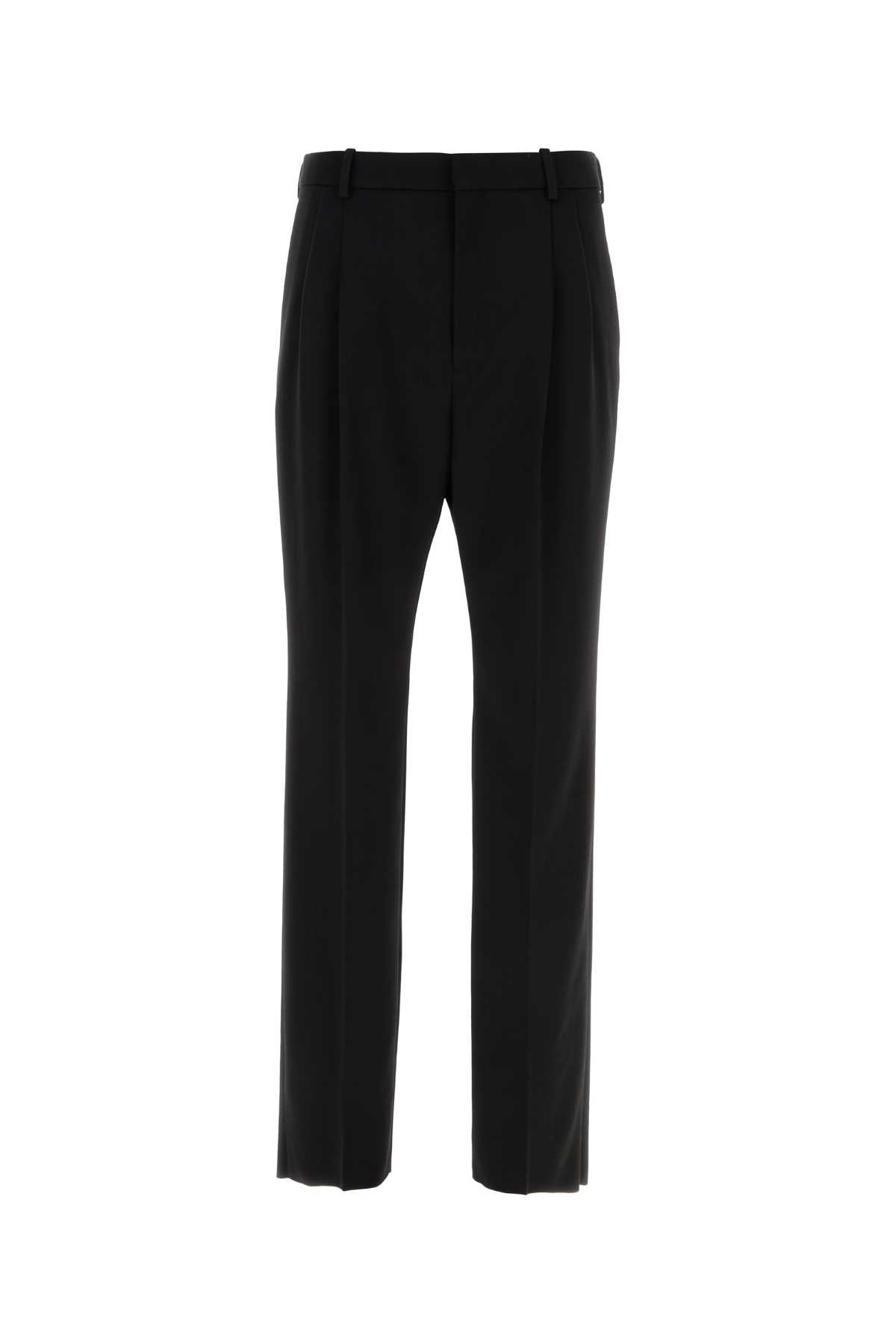 SAINT LAURENT Classic Black Wool Pants for Men