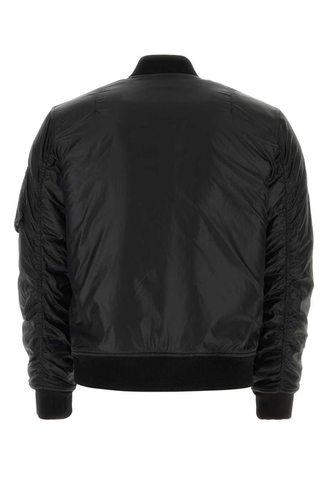 SAINT LAURENT Men's Black Nylon Bomber Jacket